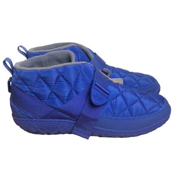 NEW NWT Chaco mens size 12 Ramble Puff cobalt blue indoor outdoor booties fleece - Picture 1 of 10